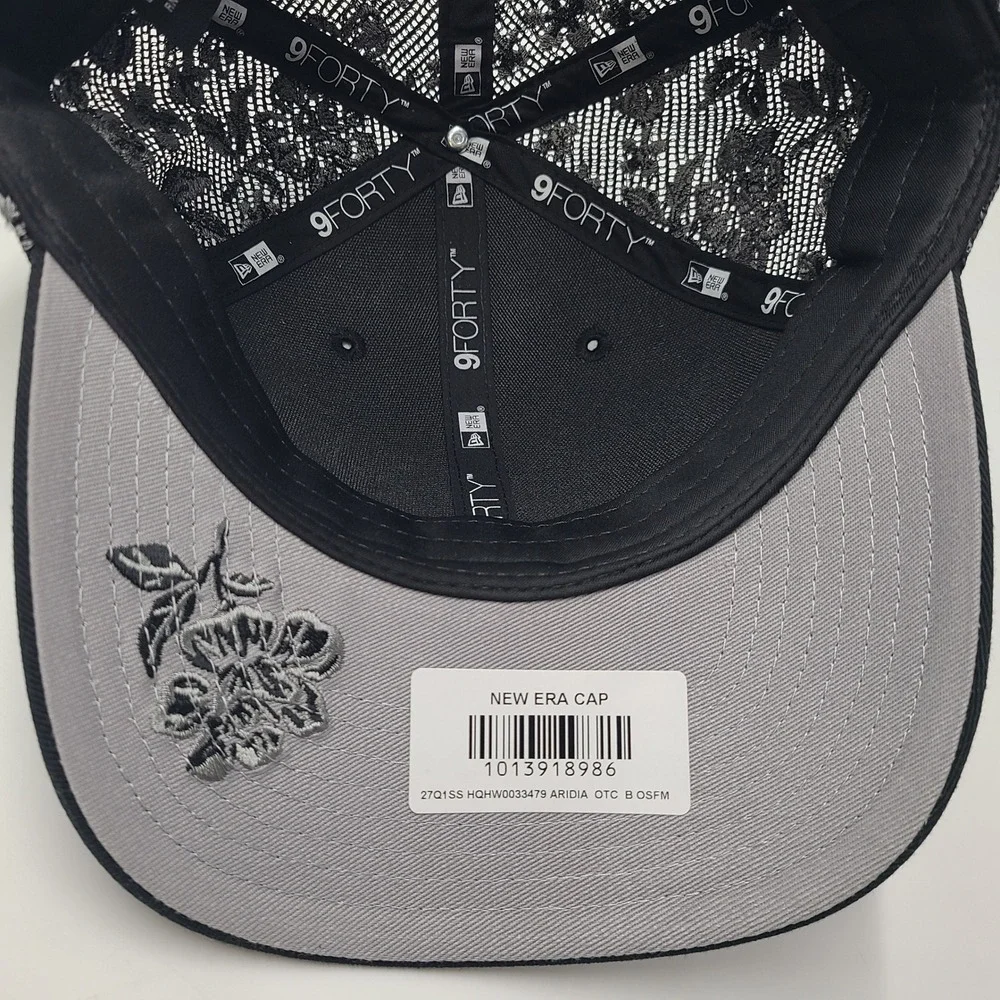 Women Arizona Diamondbacks Hat Snapback Mesh New Era 9Forty Black Floral M-Crown